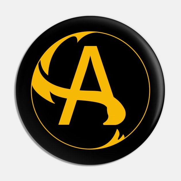 Alpha circle logo Pin by joeymono