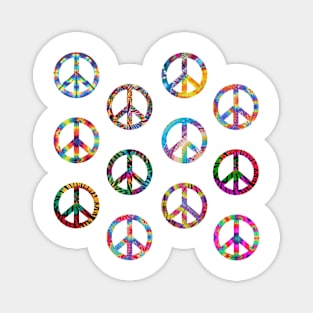 Hippie Peace Signs Magnet