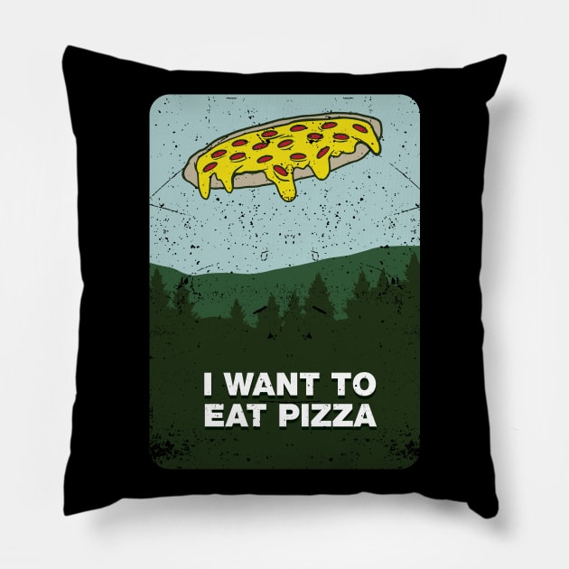I Want to Eat Pizza Pillow by futiledesigncompany