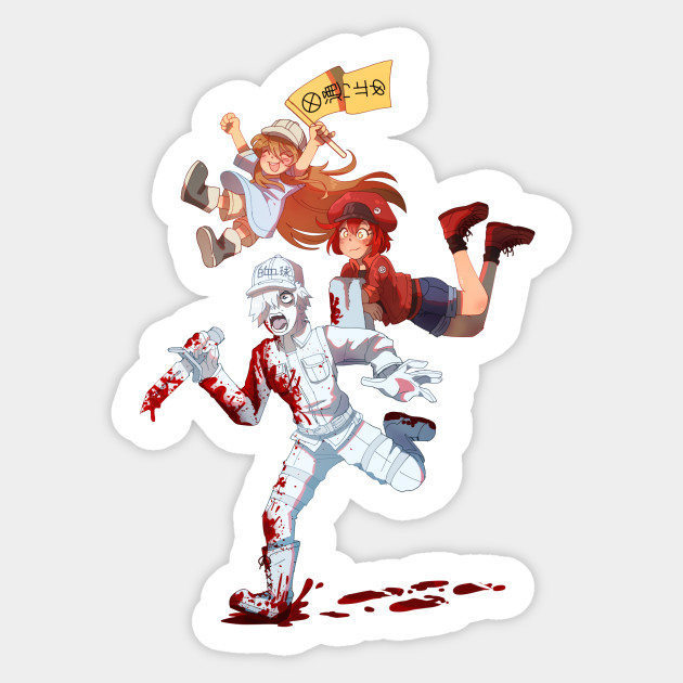 Get Wallpaper Hataraku Saibou Cells At Work Cells At Work Sticker Teepublic Desktop Wallpaper Free
