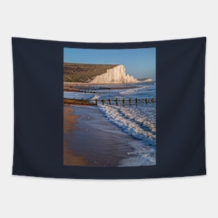 The Seven Sisters from the beach, East Sussex (3) Tapestry