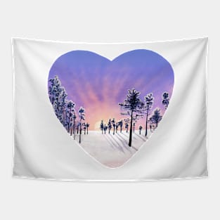 Pink scenery Tapestry