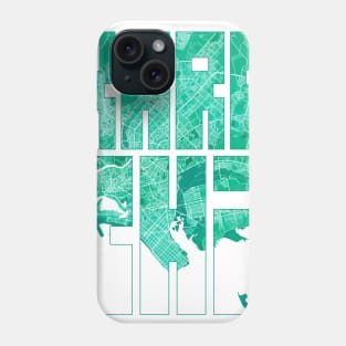 Karachi, Pakistan City Map Typography - Watercolor Phone Case