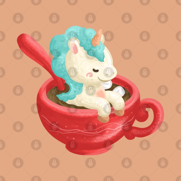 Unicorn in a Hot Chocolate Drink by Khotekmei