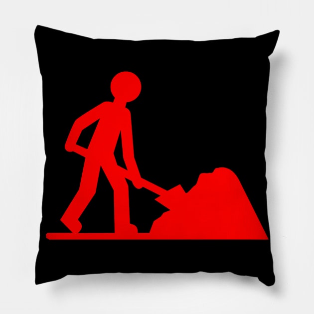 Red worker Pillow by DrTigrou