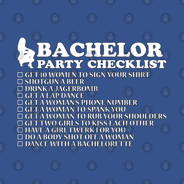 Discover Bachelor Party Checklist - Bachelor Party - T-Shirt