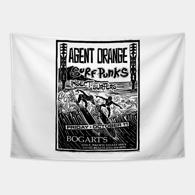 Agent The Surf Punk Orange Tapestry by The Italian Wine Podcasts