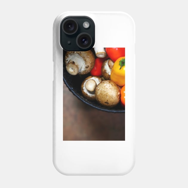 Mushrooms and peppers2 Phone Case by ikshvaku