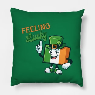 Feeling Lucky - Funny Saint Patrick's Day - Retro St Patrick's Day - St Paddy's Day Pillow