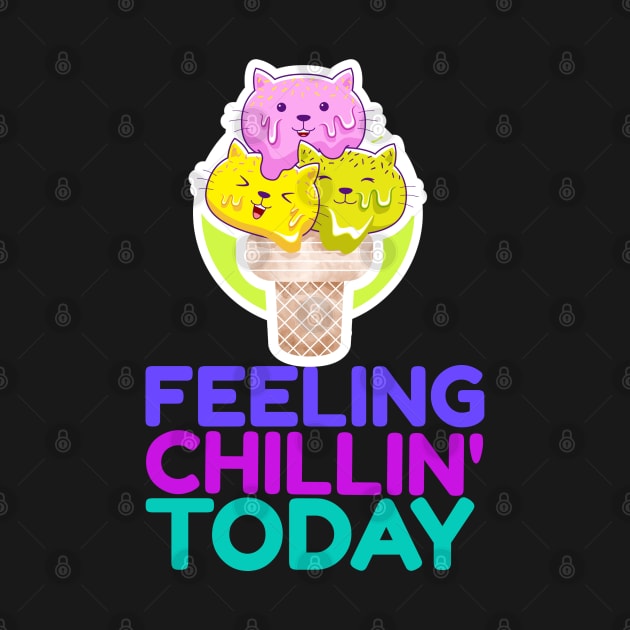 Feeling Chillin' Today_Cats Ice Cream_Green by leBoosh-Designs