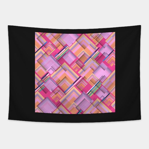 Spectacular geometry in pink Tapestry by cocodes