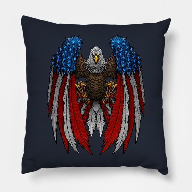 American Eagle Pillow by LillyRise