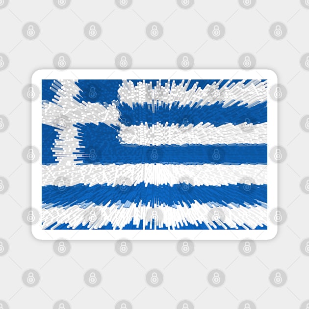 Extruded flag of Greece Magnet by DrPen