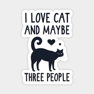 I Like Cats And Maybe 3 People Magnet