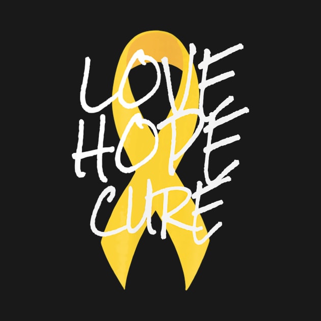 Love Hope Cure Sarcoma T shirt Sarcoma Cancer by LaurieAndrew