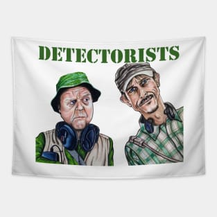 My Illustration of Metal Detectorists Lance and Andy Tapestry