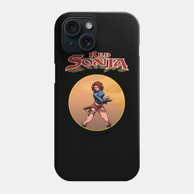 Red Sonja warrior girl Phone Case by Tomas Aranda T-Shirts