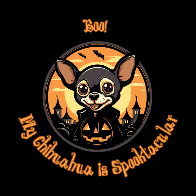 Halloween Chihuahua Boo! My Chihuahua is Spooktacular by Piggy Boxer