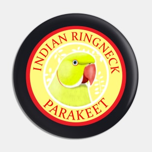 Indian Ring-Neck Parakeet (Lutino/Yellow) Pin