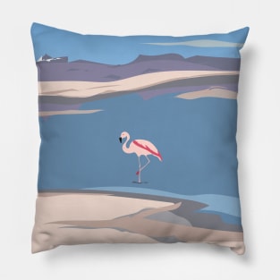 Flamingo in Chile, Atacama Desert Pillow