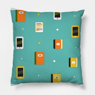 Book Blog Kindle Tablet pattern Pillow