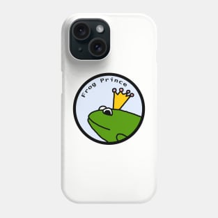 Portrait of a Green Frog Prince in a Circle Phone Case