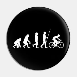 Evolution of Cycling Cyclist Pin