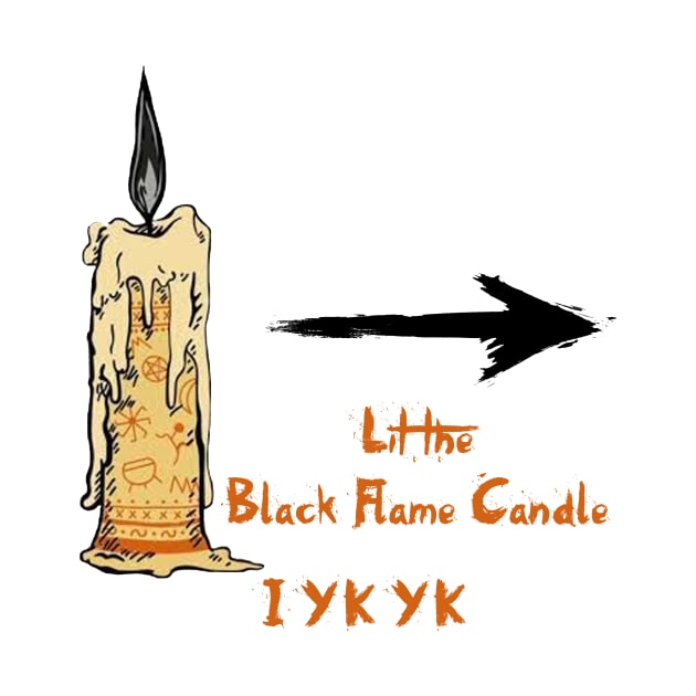 Lit Black Flame Candle by PSR Designs