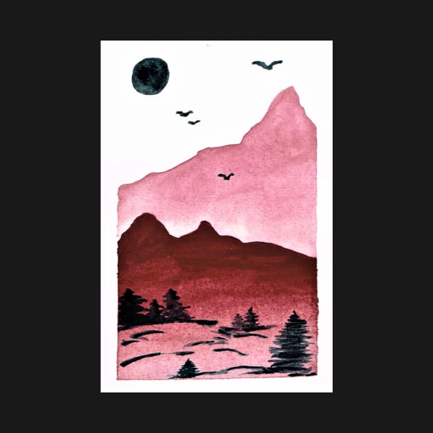 Watercolor Mountains by opptop