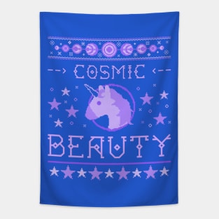 Celestial Cosmic Beauty Unicorn Ugly Sweater Style Tapestry