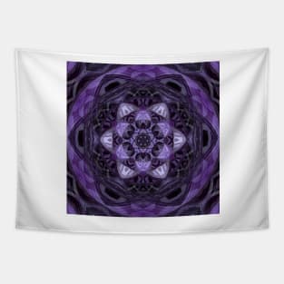 bright pink and purple hexagonal floral patterned design Tapestry