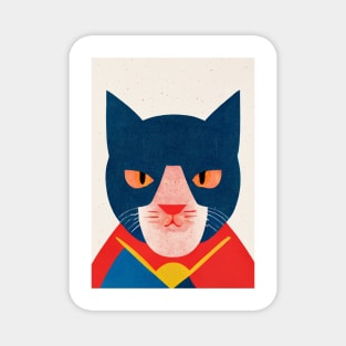 Retro Catman Retro Poster Vintage Art Cat Wall Movie Illustration Magnet