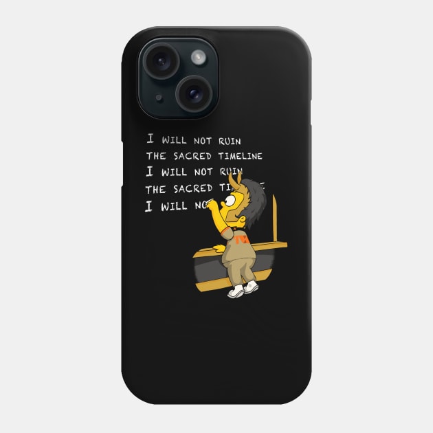 I Will Not Ruin The Sacred Timeline Phone Case by zawitees