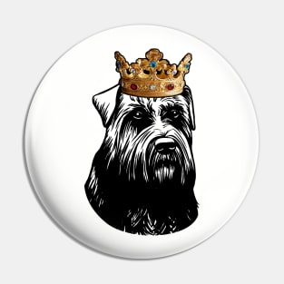 Bouvier des Flandres Dog King Queen Wearing Crown Pin