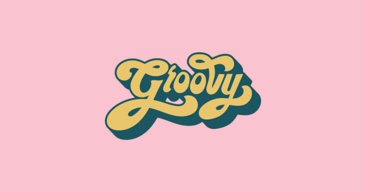 Vintage Groovy word typography - Vintage Groovy Word Typography