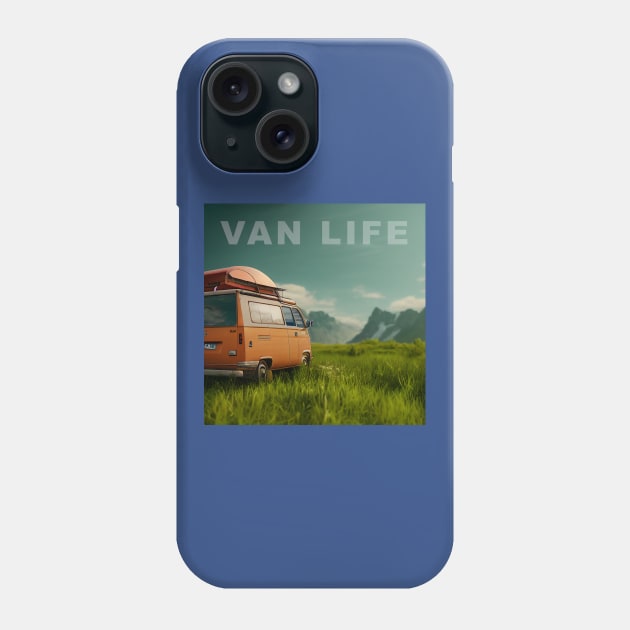Van Life Camper RV Outdoors in Nature Phone Case by Grassroots Green