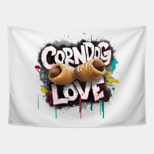 Corndog Love Design Tapestry