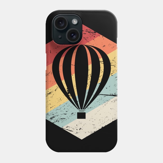 Retro Vintage Hot Air Balloon Graphic Phone Case by MeatMan