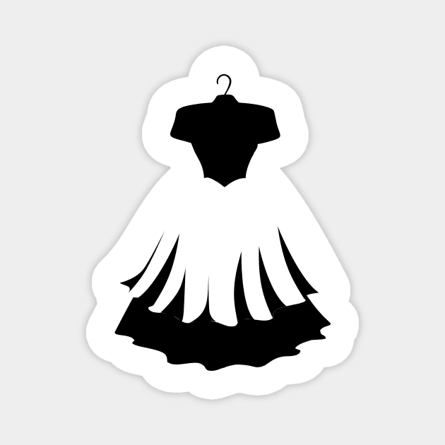 black and wight dress Magnet by Gaming girly arts