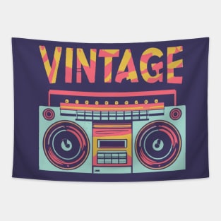 Vintage Retro Boom box Tapestry