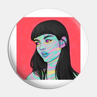 PSYCHODELIC GIRL Pin