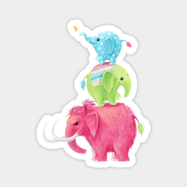 Elephants Magnet by Freeminds