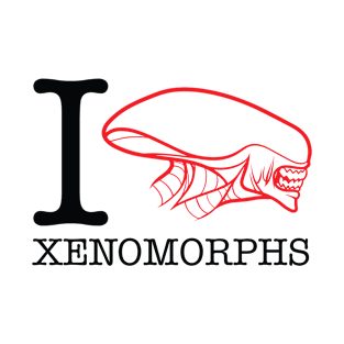 Alien I Heart Xenomorphs T-Shirt