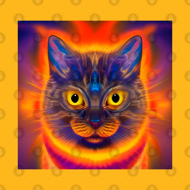 Kosmic Kitty (8) - Trippy Psychedelic Cat by TheThirdEye