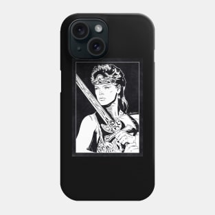 RED SONJA (Black and White) Phone Case