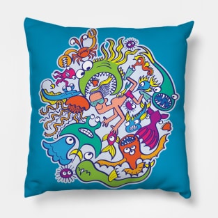 Strengthen friendship bond with weird and dangerous sea creatures Pillow