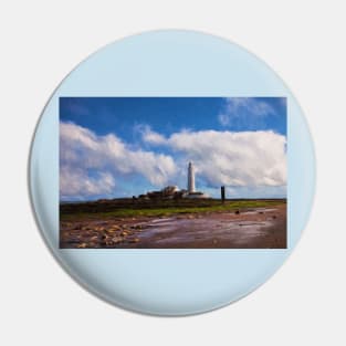 St Mary's Island (with Swirl Effect) Pin