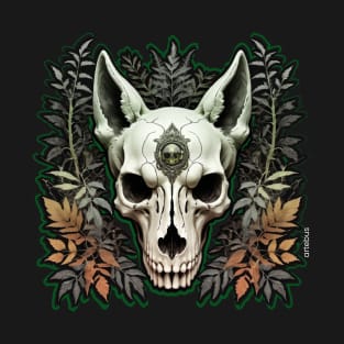 wolf skull forest dark magic T-Shirt