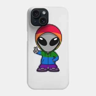 Space Alien LGBTQIA Pride Colors Phone Case