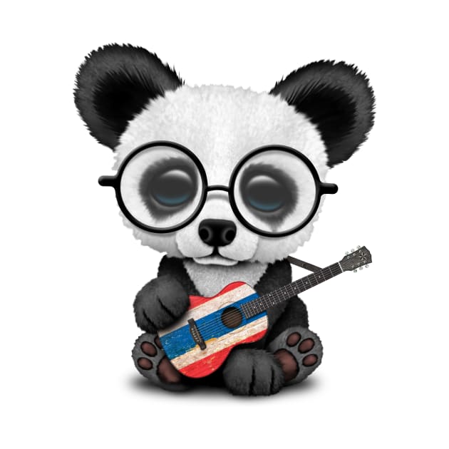 Baby Panda Playing Thai Flag Guitar by jeffbartels